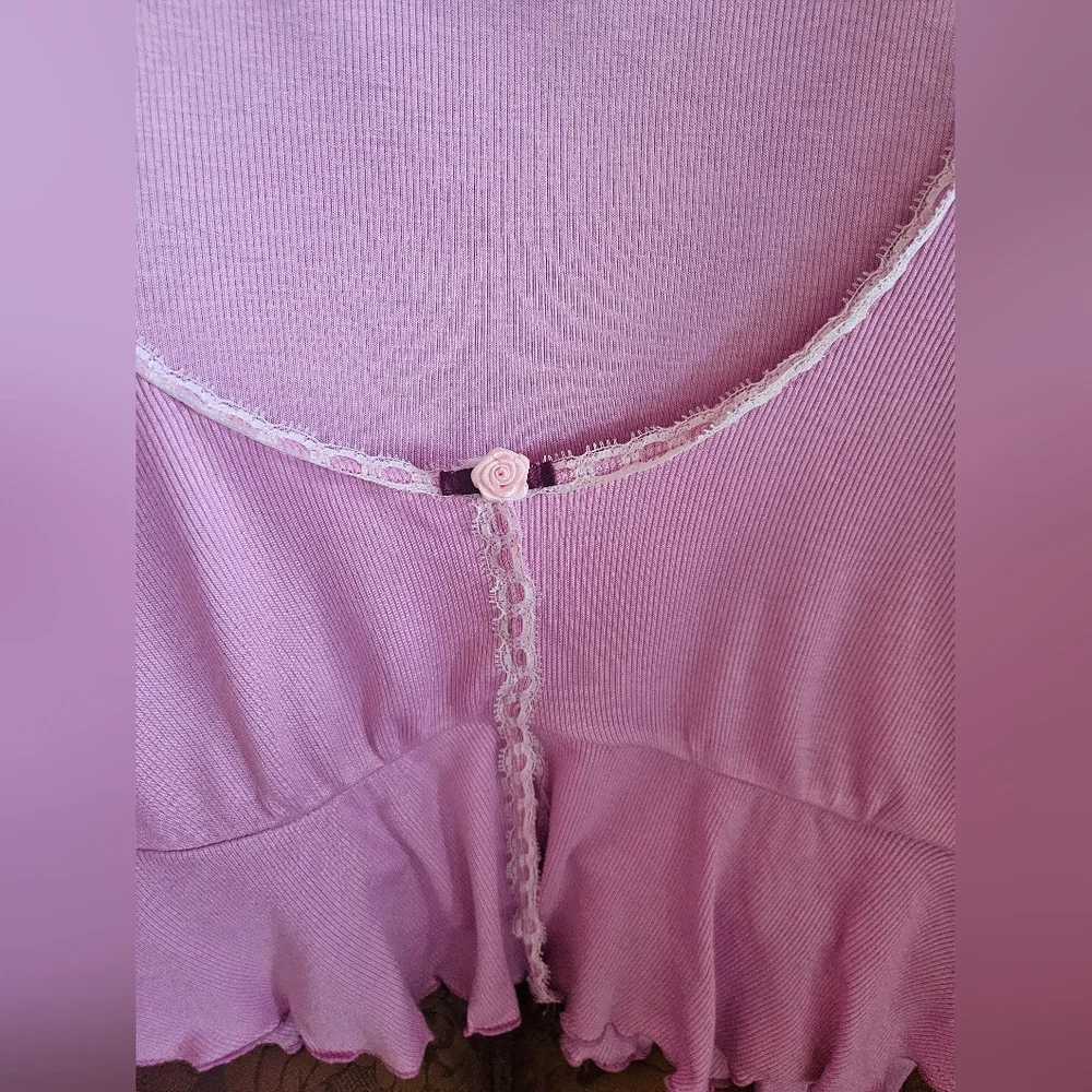 Down From Under Sweet Dreams Flyaway Top Purple/Pink - Picture 5 of 16
